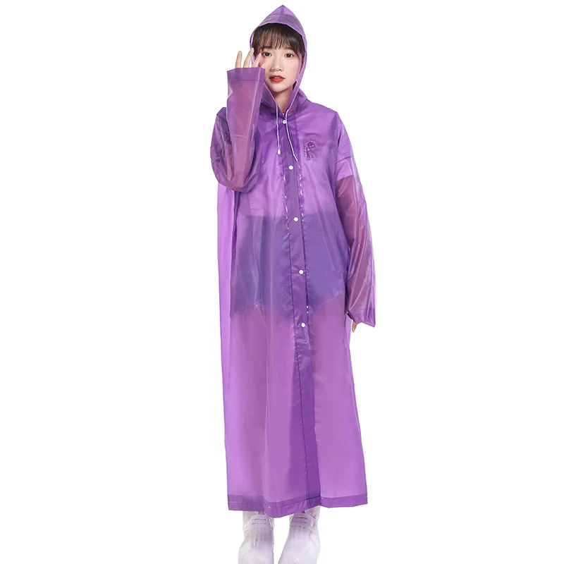 Low price promotion personalized transparent adult women custom raincoat EVA fashion rain coat poncho