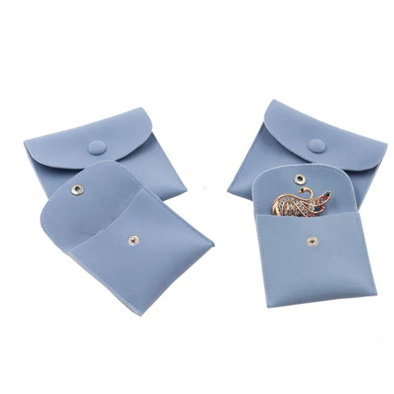 Custom high quality blue velvet Jewelry envelope Pouch