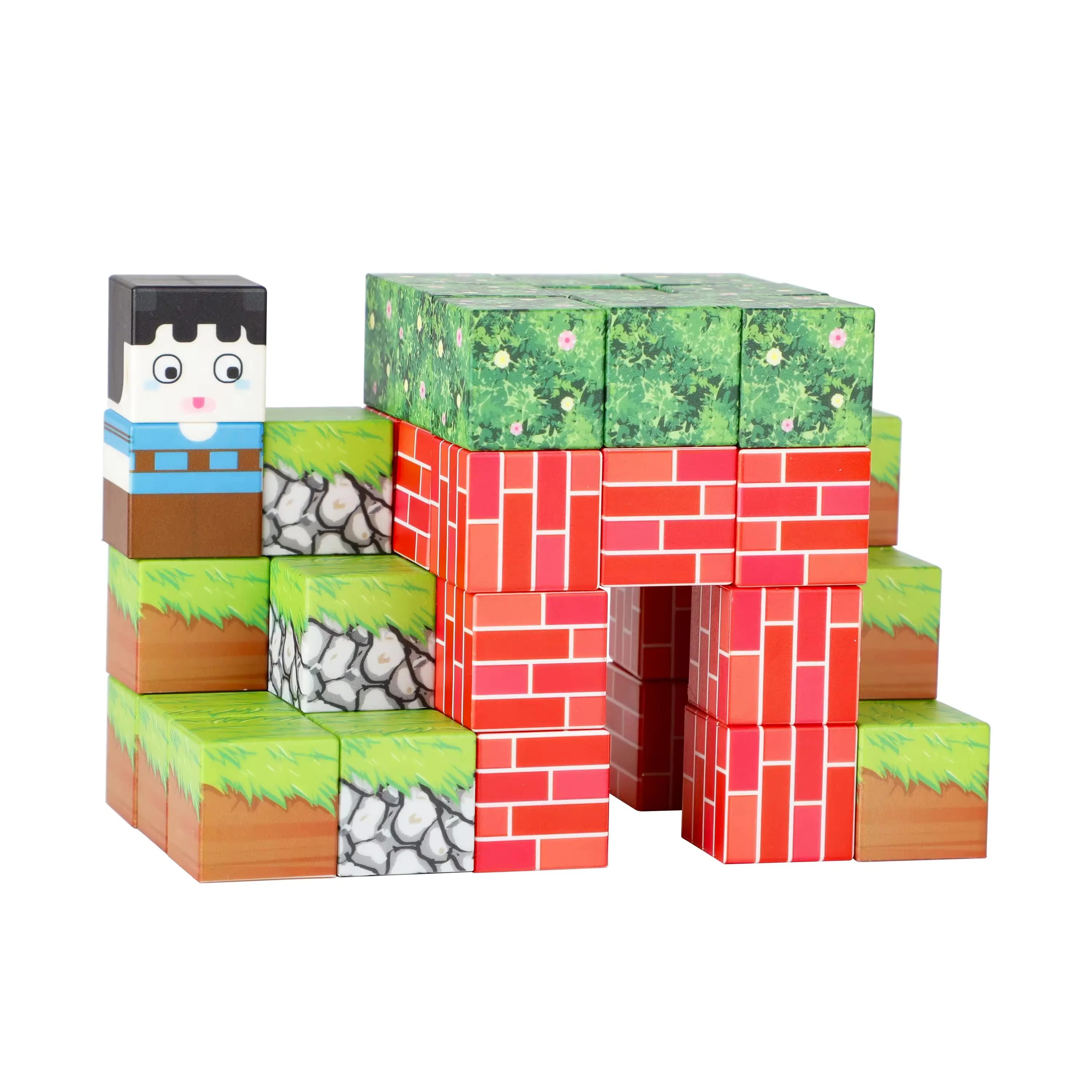 New style Magnetic Mini World Blocks Building Mine Magnet World Set Sensory Kids Games Toys for Girls and Boy ASTM CPC 2.5cm