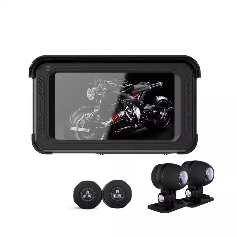 Plug and Play 5 inch portable  motorcycle carplay screen waterproof panel