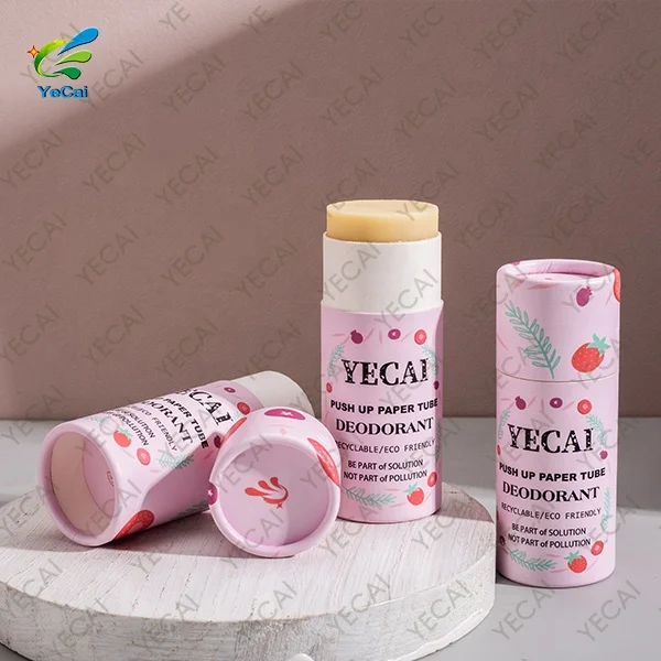Organic Paper lipstick tube beauty lip balm paper tubes  Sustainable packaging solutions for solid fragrance sticks Cardboard