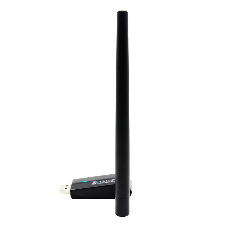  Беспроводной USB Wi-Fi адаптер для ПК-802.11AC 1200 Мбит/с двумя антеннами 5 дБи 5G/2 4G настольных ПК ноутбуков MAC Windows