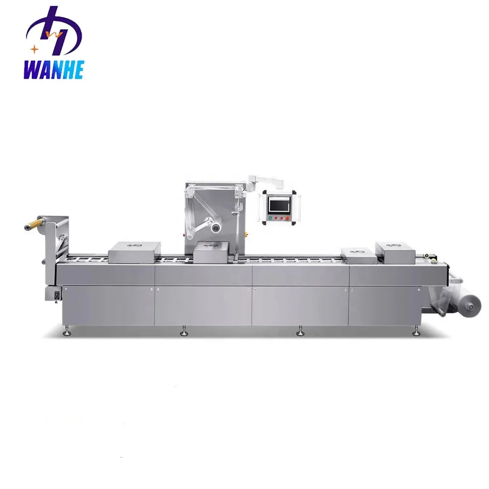 WANHE Automatic Sausage Meat Food Vacuum Packaging Machine Cheese Fruit And Vegetable Sandwich Thermoforming Packing Machine