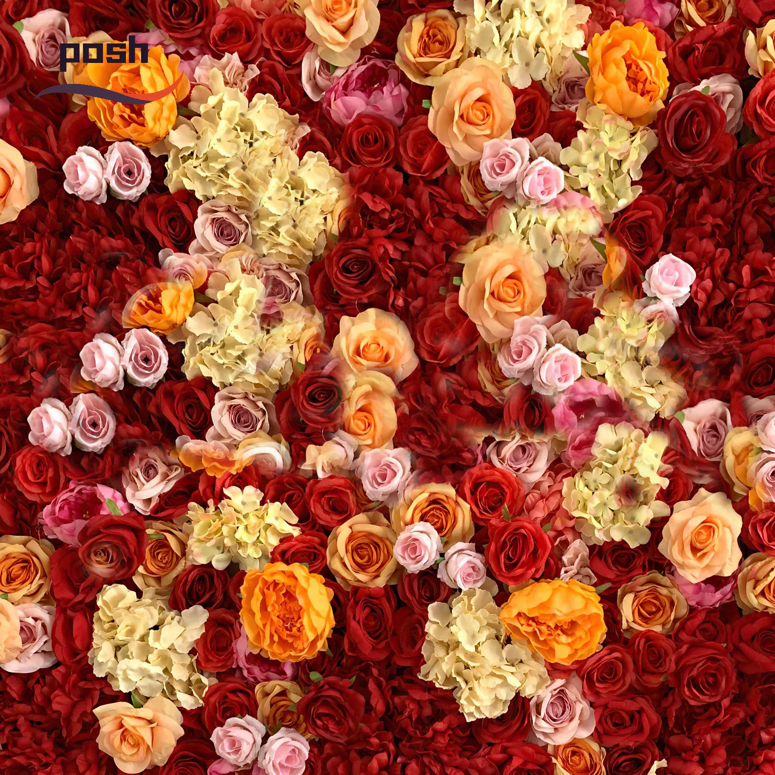 Custom Wholesale Price Artificial Silk Flower Rose Wall Flower Panel Backdrop Stand For Flower Wall Decoration