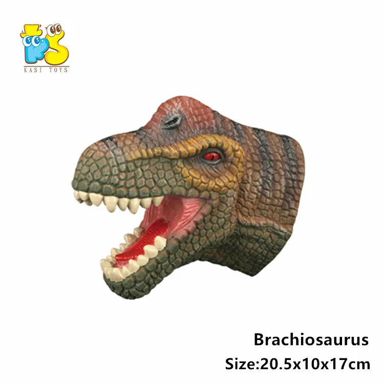 Wholesale realistic hand puppets toy for kid preschool education multiple styles dinosaur head toy