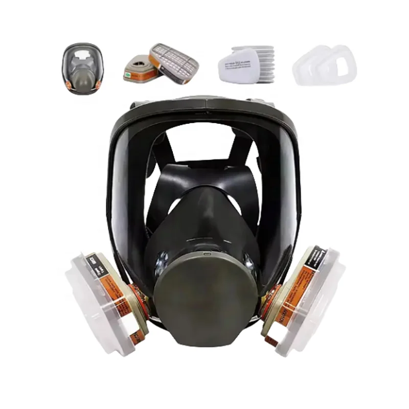 OEM/ODM CN;HEN Wholesale Industrial Grade Dust and Gas Masks Silicone CE Blue Full Face Gas Mask Fast Delivery Mask 3 M 12boxes