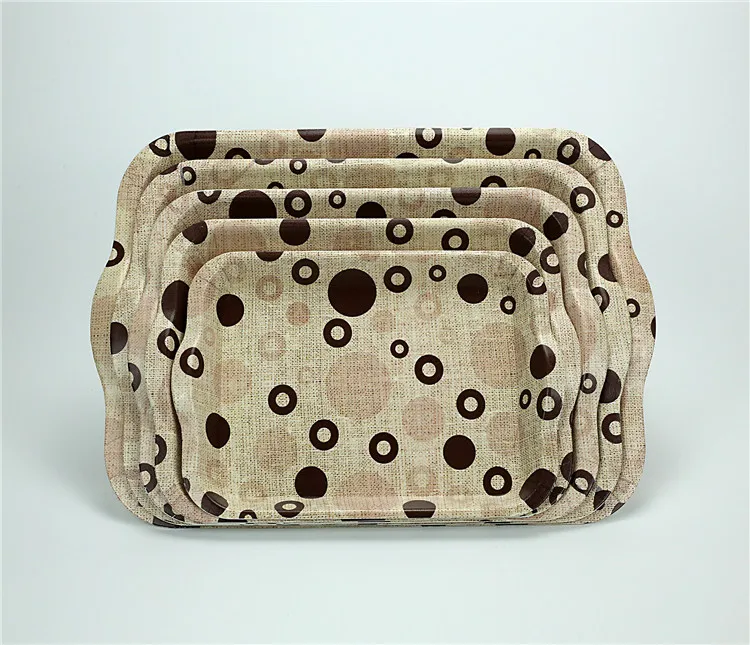 Handle sweet Sweet Sublimation Set Of Hot Sell Stackable Plastic Breakfast Serving Tray For Tray