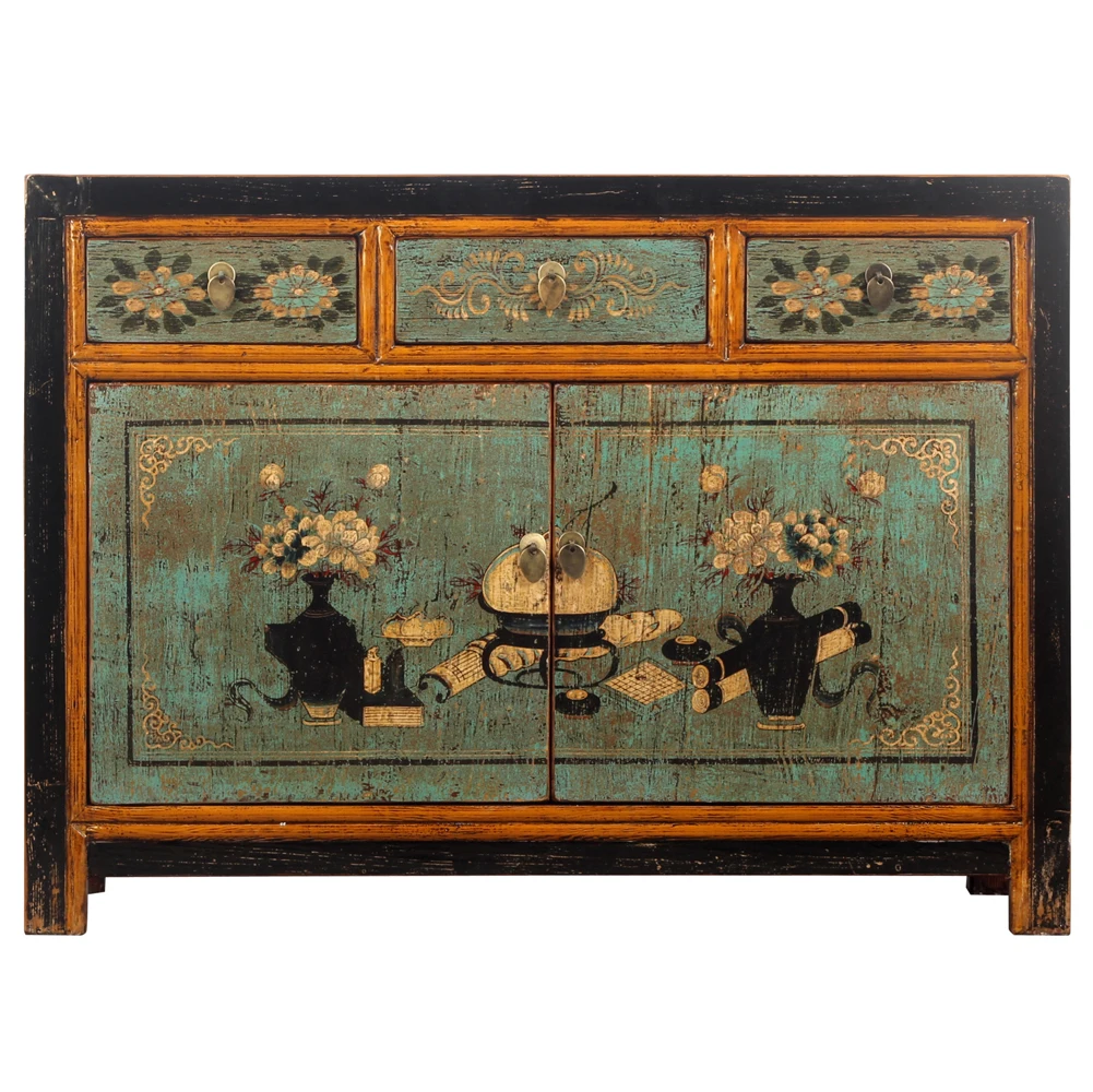 
East Art storage cabinet antique furniture bar cabinet Living room cabinet East Art furniture chinese colorful sideboard 