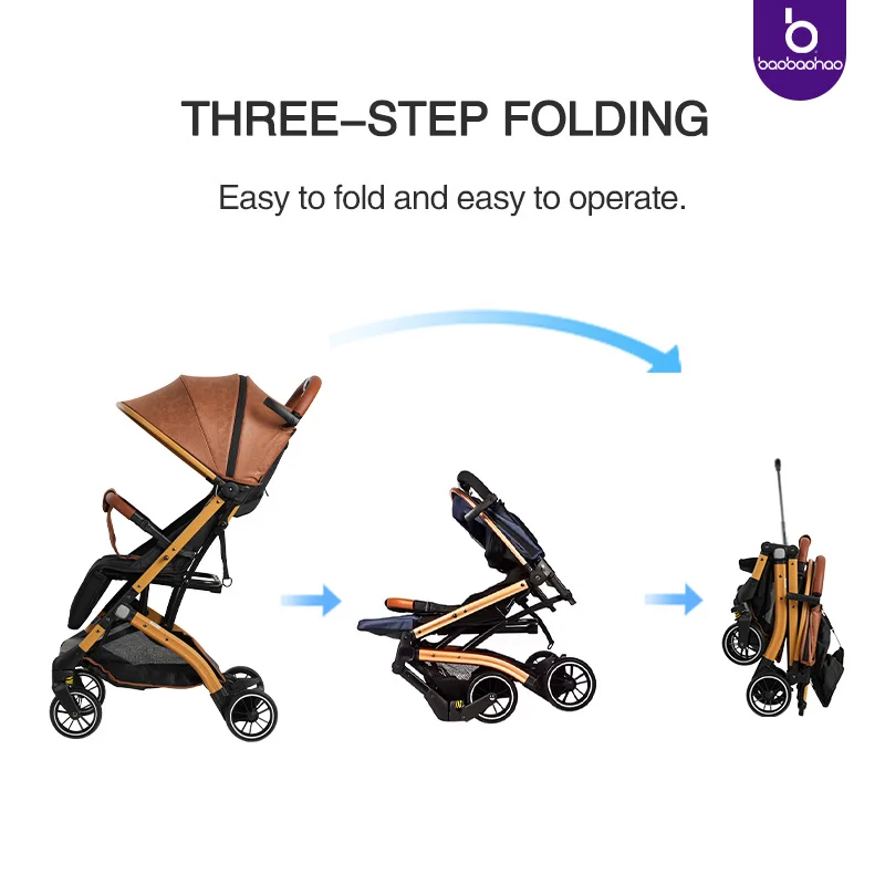 Travel babys foldable system kids stroller and luggage compact stroller for park day portable chair kid lightweight stroller