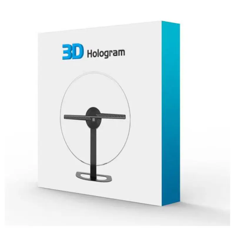 Naked eye 3D holographic AR advertising machine,32CM desktop hologram led fan