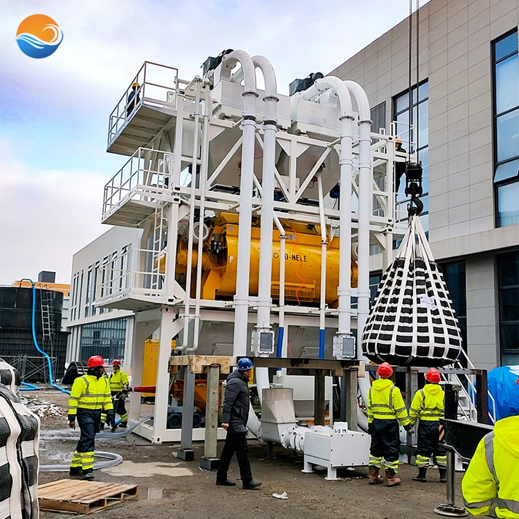 Full automatic jet grout mixer machine cement mortar grout batching plant with pump and silo