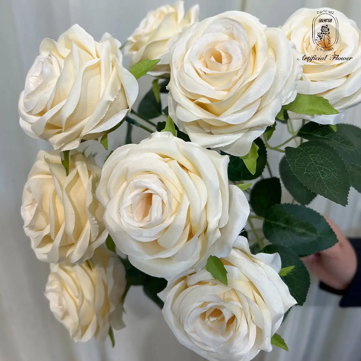 DKB Высокое качество шелк 9 головок Роза пучок Искусственные цветы Индивидуальные свадебные украшения цветы свадьба свадебный Холдинг Цветы