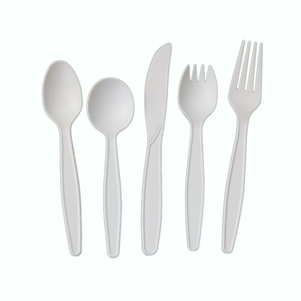 cornstarch PP plastic spoon and fork