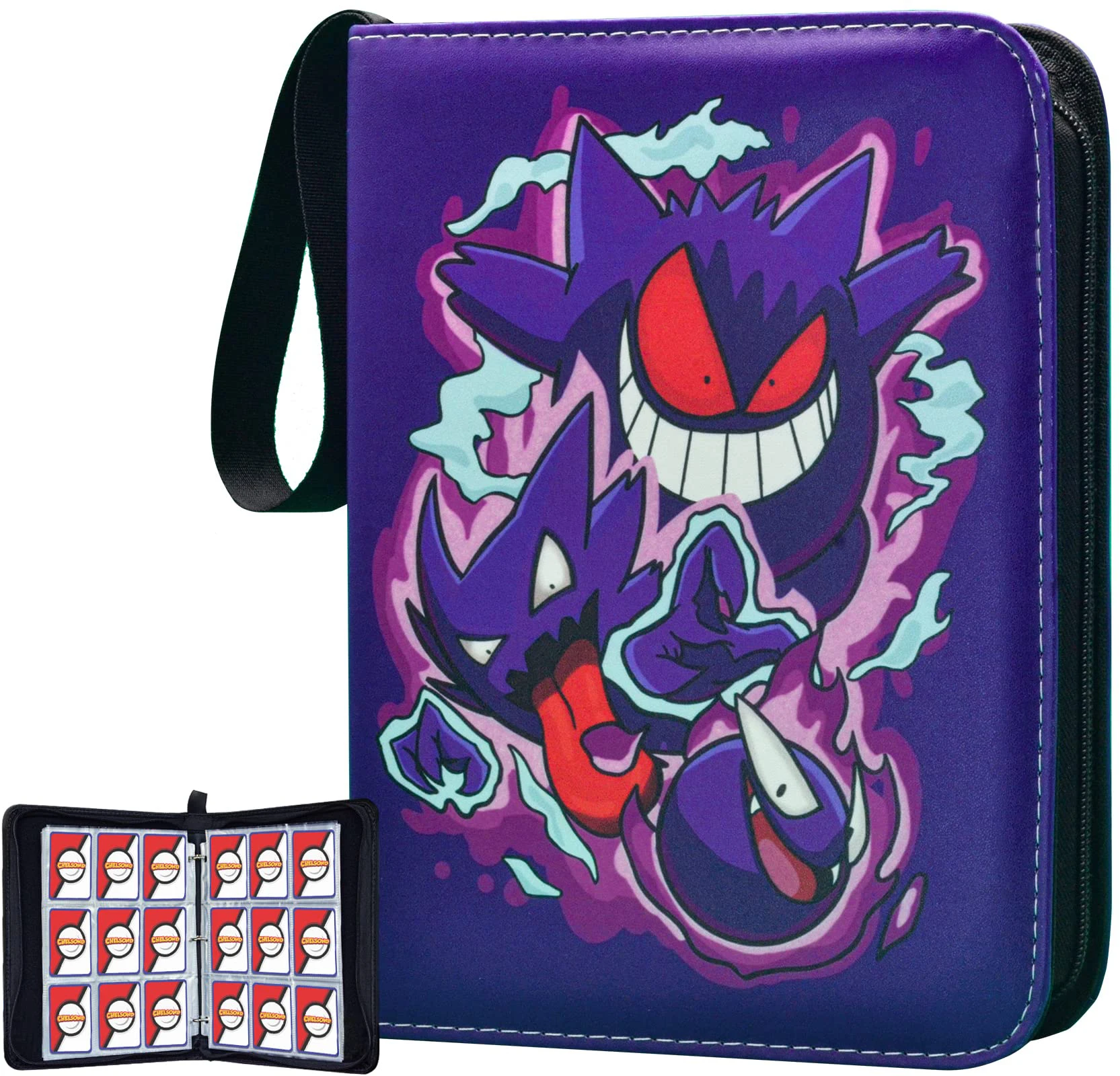 mini anime girls dragon ball z gengar mewtwo eevee charizard pikachu hockey display storage album book binder for trading cards