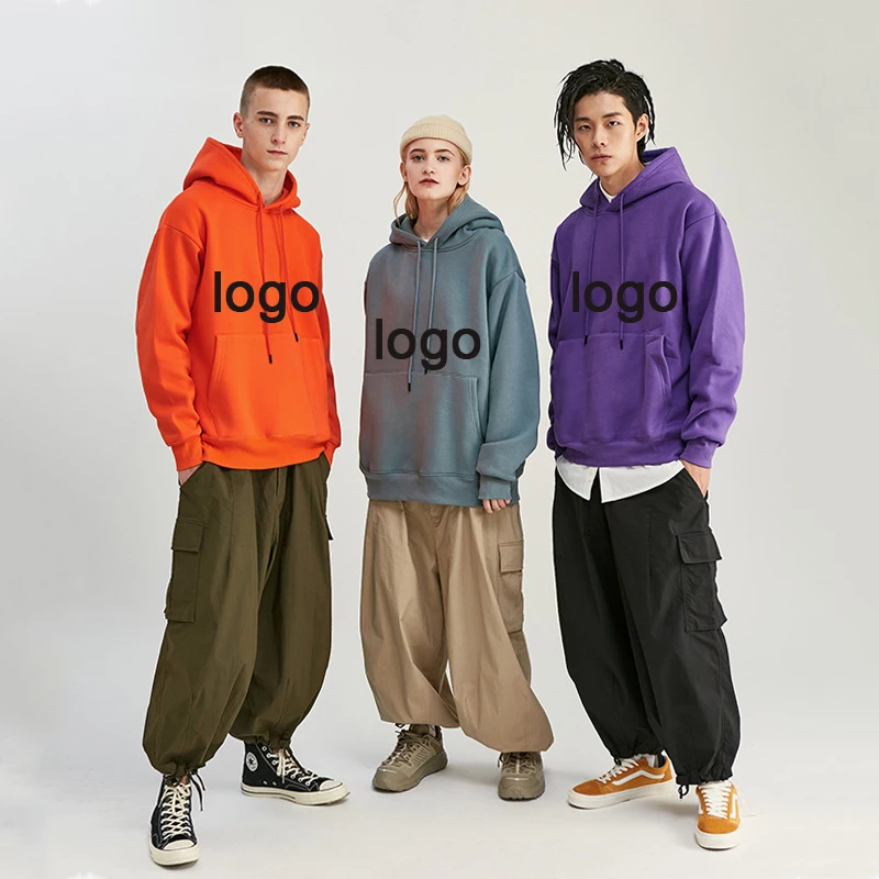 Мужской Хлопковый пуловер большого размера с логотипом на заказ, большие размеры, толстовки и свитшоты