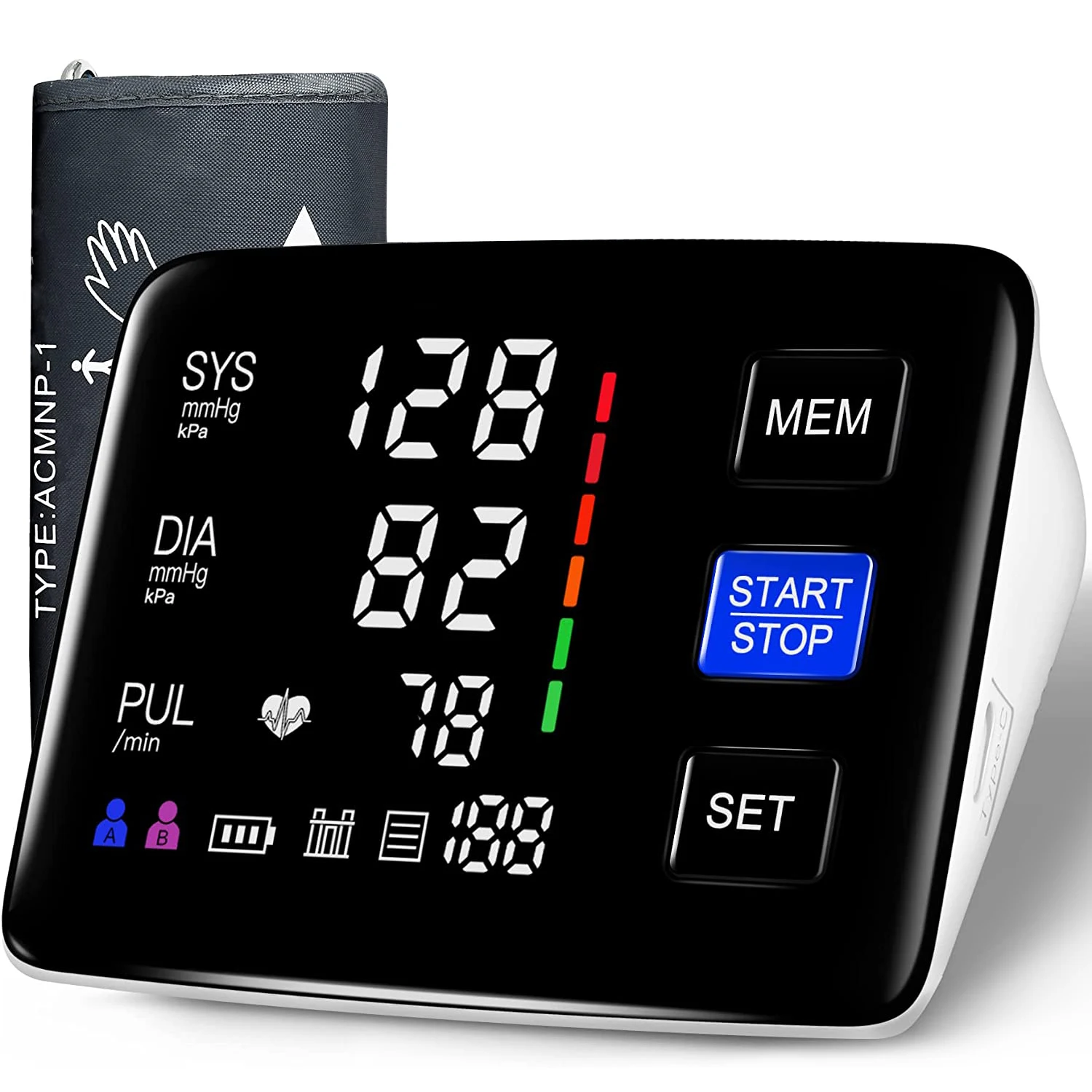 OEM Blood Pressure Monitor Upper Arm Smart Sphygmomanometer Automatic Bp Machine Digital Upper Arm Blood Pressure Monitor