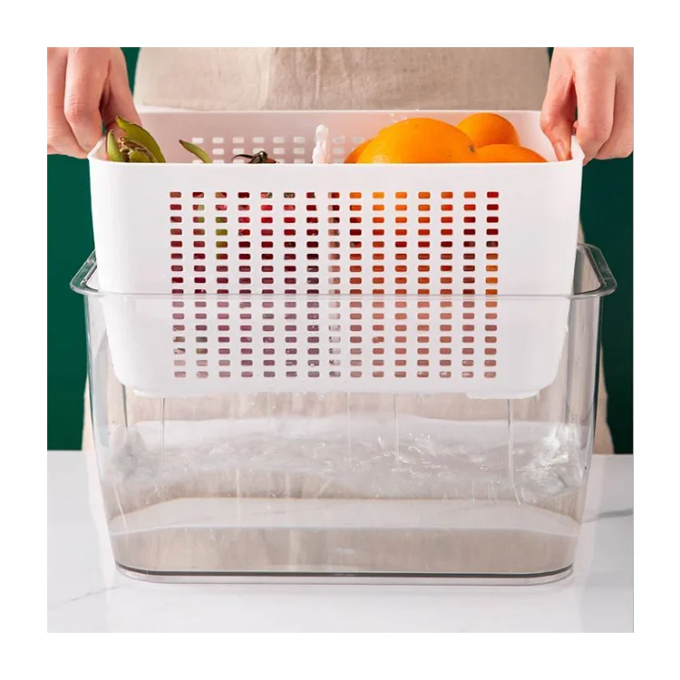 Wholesale with handle fridge set food storage box plastic containers refrigerator