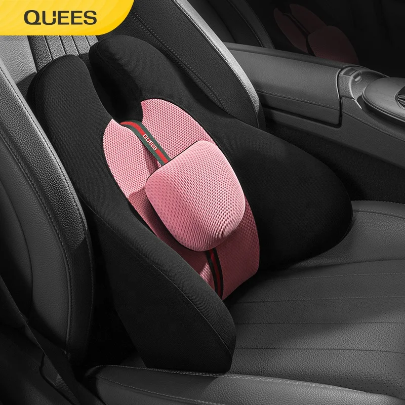 OEM Custom Washable Back Pain Relief Chair Pillow Orthopedic Memory Foam Lumbar Support Back Cushion Pillow With Mesh Cover