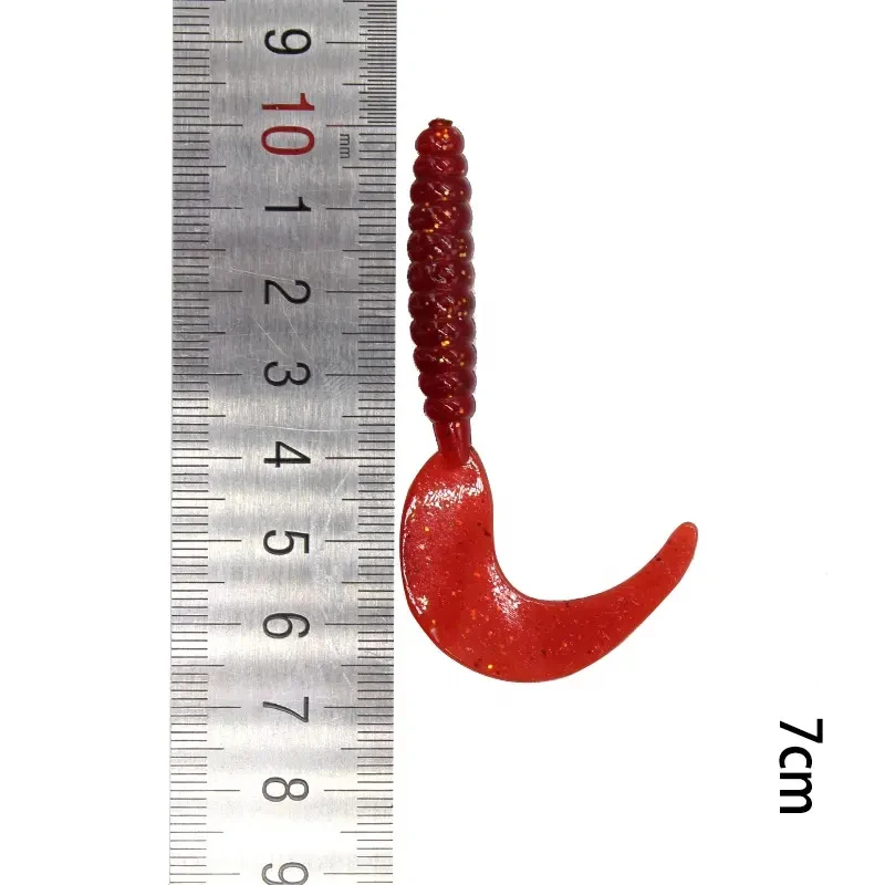 Subbait bait single tail soft worm drongo maggots 10 colors optional silica gel material