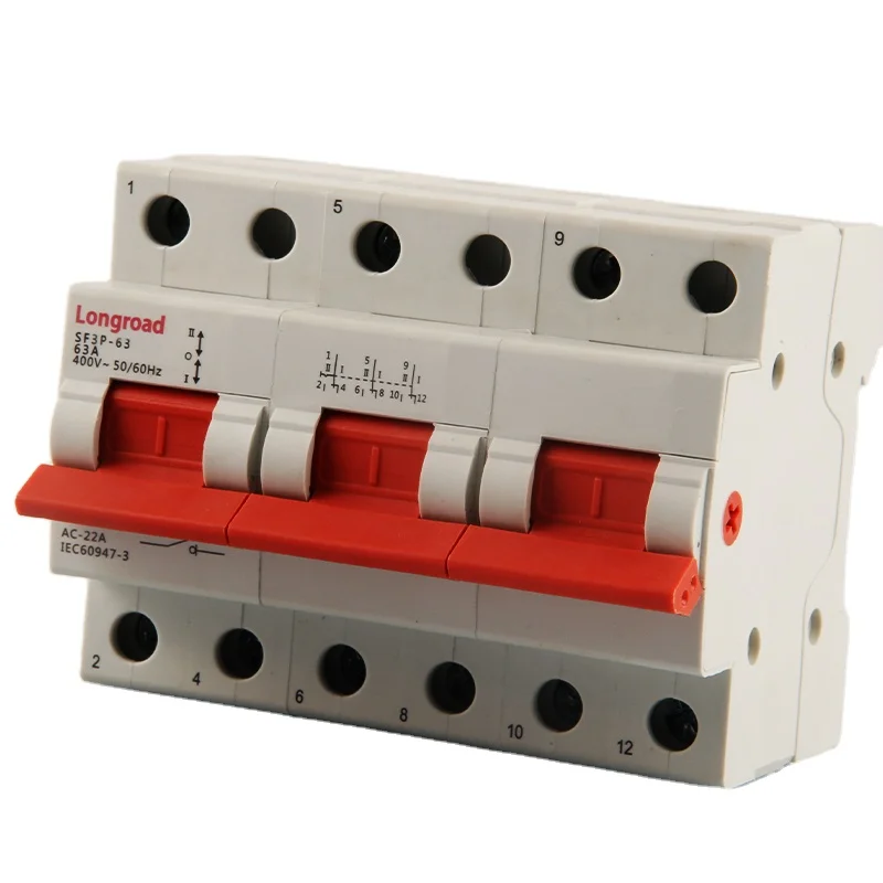 Professional Manufacture 230/415V 1P 2P 3P 4P 63A Power Transfer Switch