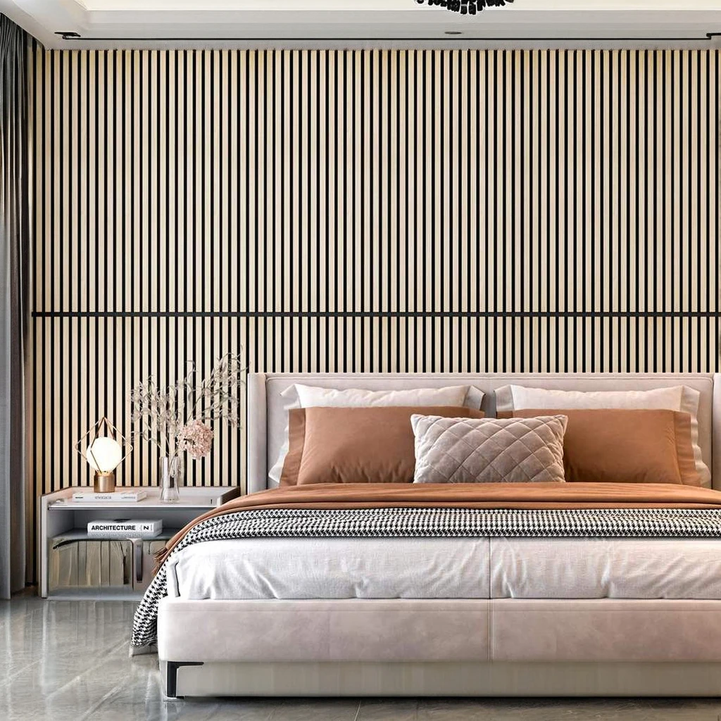 Luxury bedroom modern headboards wooden wall panels for hotel