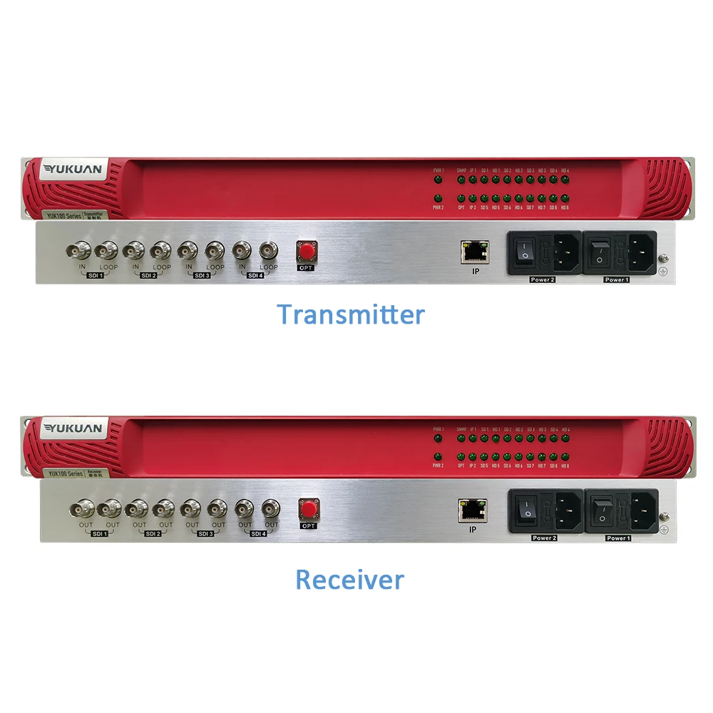 Broadcast Studio Equipment ASI Video 3G SDI with Ethernet to Optical Fiber Converter