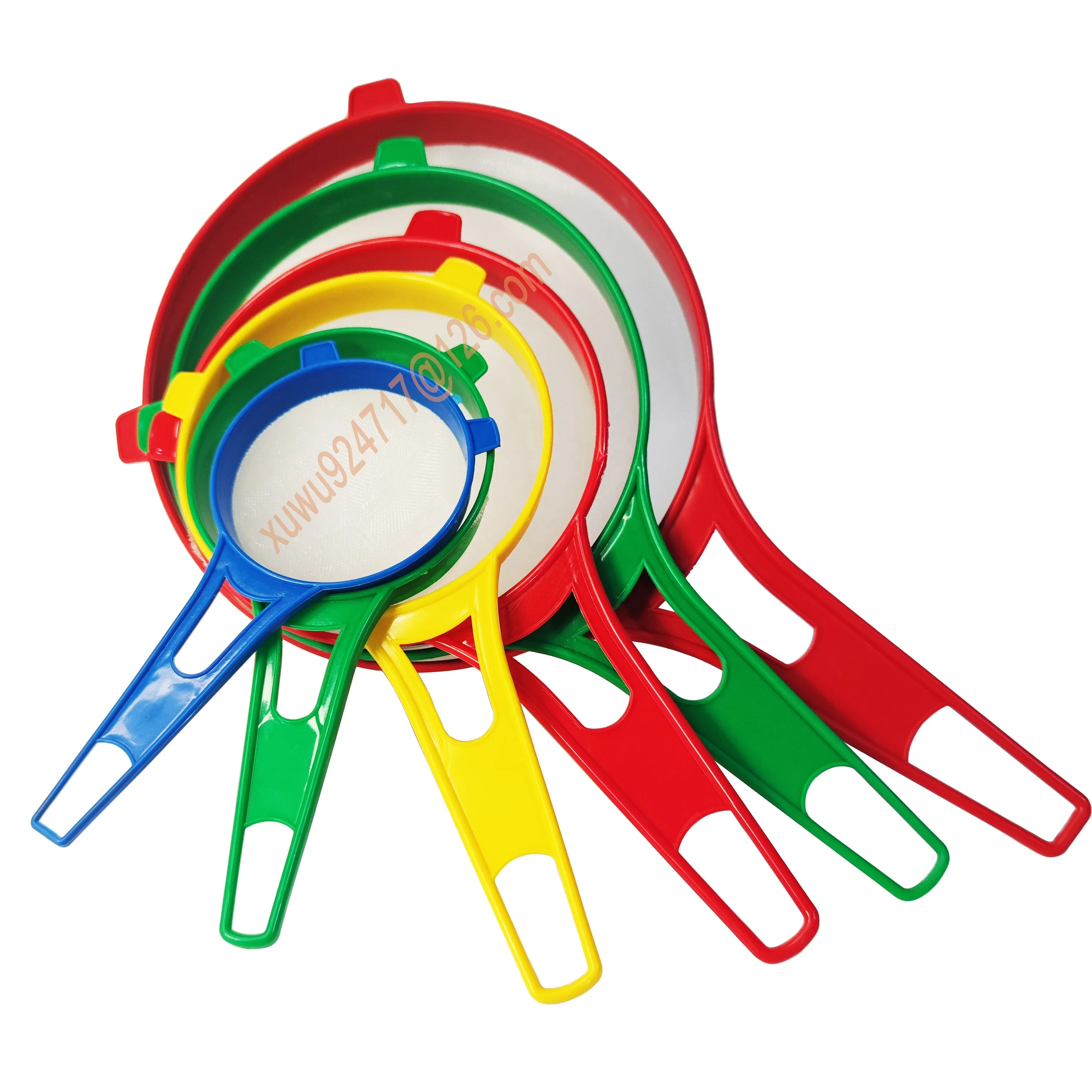 High Quality Double Net Plastic Sieves Mesh Strainer Kitchen Sink Colander Set Double Net Nylon Strainer