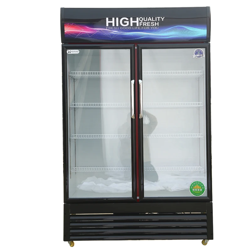 Supermarket Beer Display Freezer Vertical Beverage Cooler Pepsi Fridge Refrigerators Glass Door Chiller