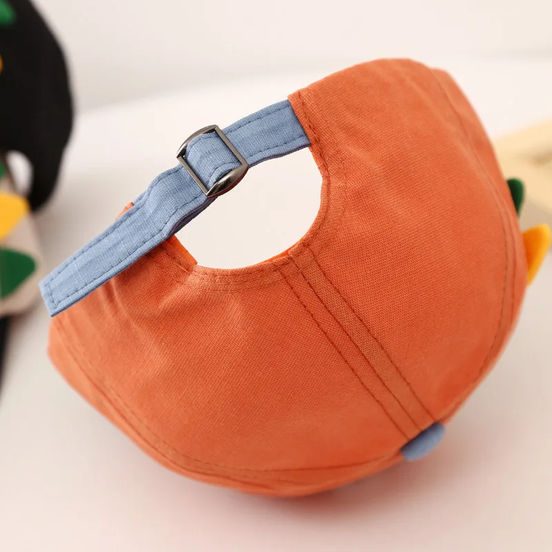 Cartoon Embroidered Dragon Charms Baseball Cap for Kids Spring Autumn Corduroy Sun Hat