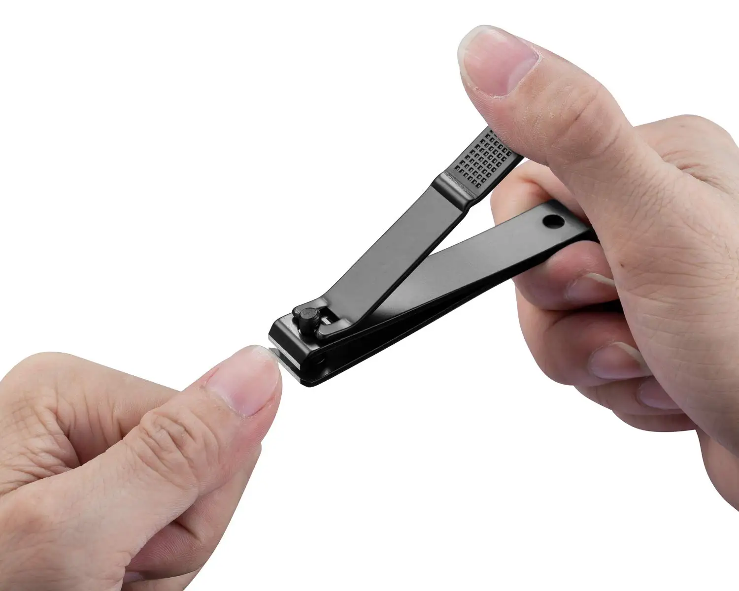 Nail Clippers Set, Sharp Black Stainless Steel Fingernail & Toenail Cutter with Nail File