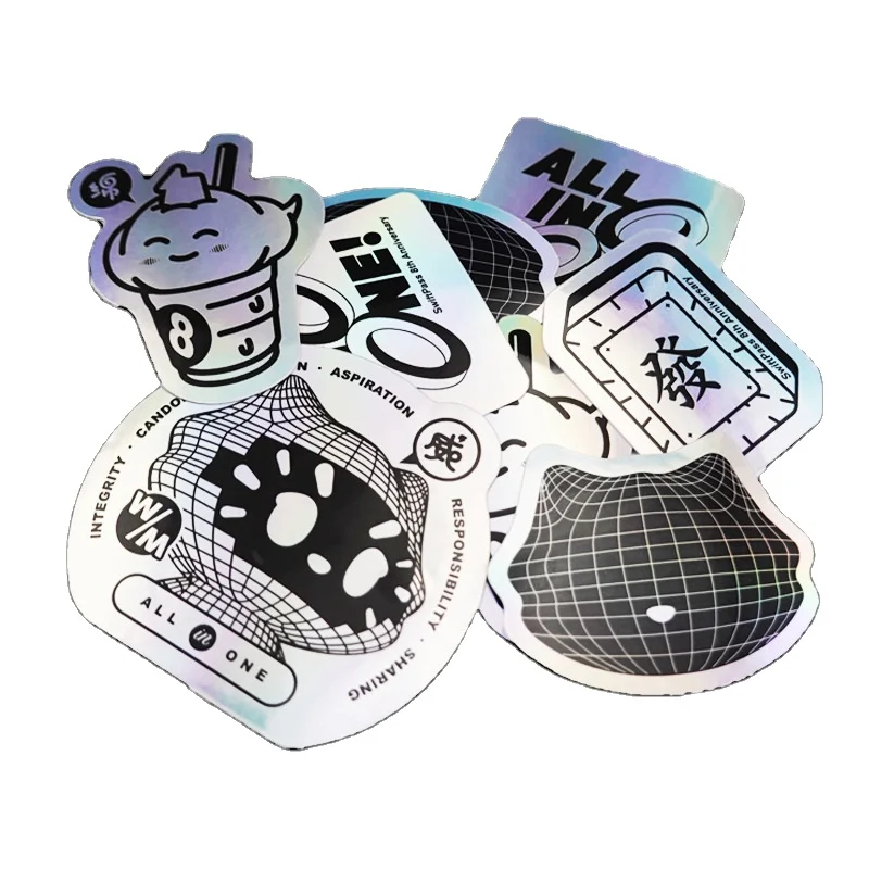 Adhesive Waterproof PVC Label Stickers Custom Die Cut Vinyl Printing