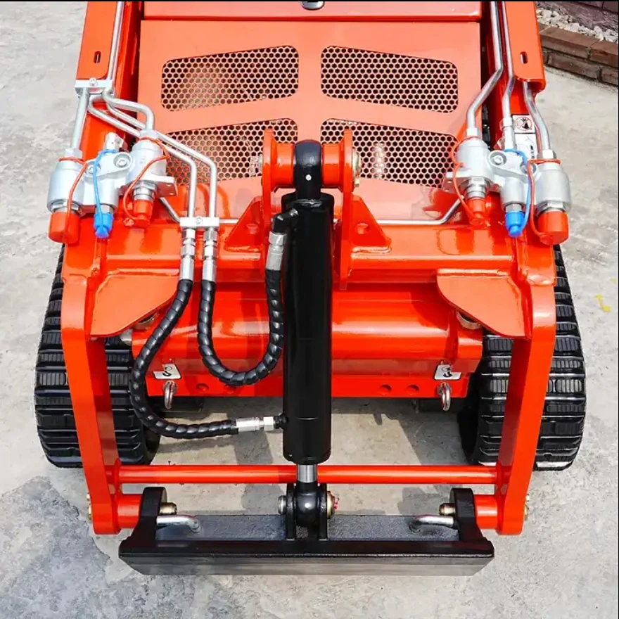 Vmeng factory 600kgs lifting capacity diesel track mini skid steer loader with mixer attachment