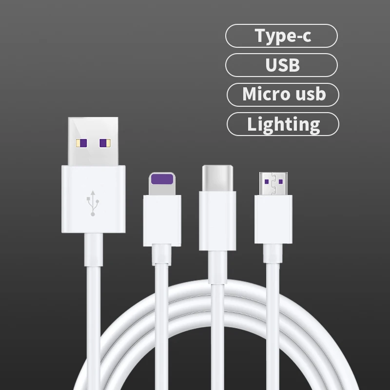 Type-C Usb-C Usb Type C Android Data Cable V8 Micro Lighting Mobile Phone Fast Charging  Cable 6A Data Cable For Samsung Xiaomi