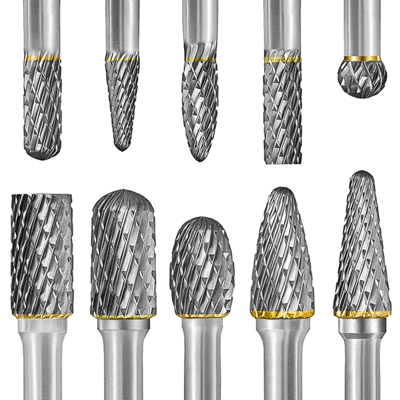 HARDVIK Silver welding Type-D Full size D06-D25 MX Tungsten Carbide  Burr  Rotary Burr Set for Polishing Carving OEM ODM