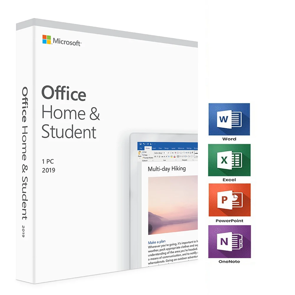 Lifetime Warranty Multi Language 100% online Activation Office 2019 home and student Full Package for PC