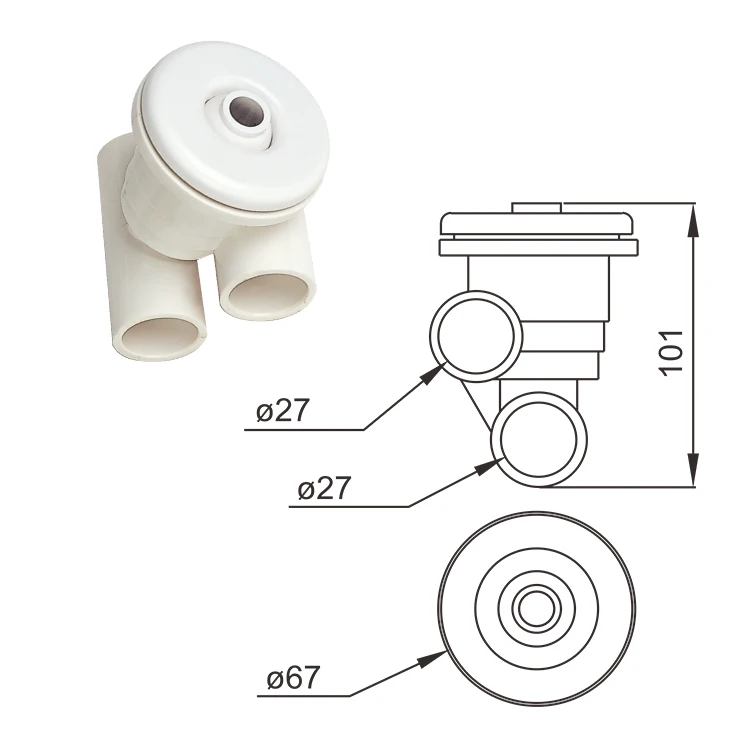 2023 ABS Material Successive Spray Nozzle Grey Color