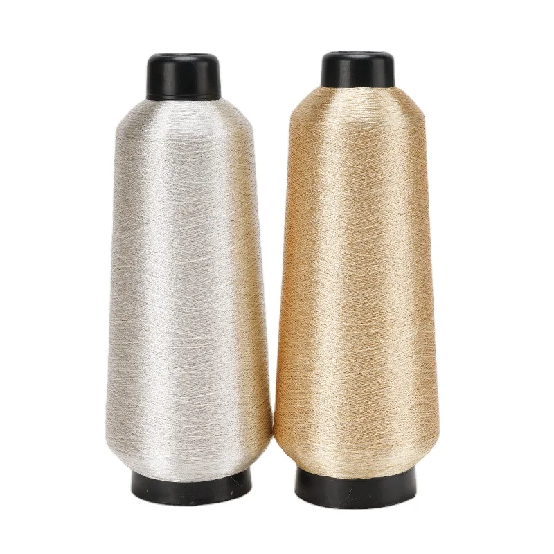 Factory Japanese Metallic Film Lurex  Bright Color Pure Gold Sliver Yarn Metallic Embroidery Yarn MS Type