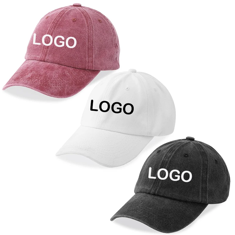 Wholesale Fashion Classic Washed Denim Unisex Baseball Cap Sports Cap for Outdoor Activities