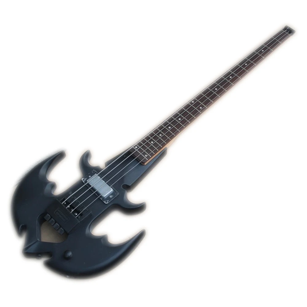 Factory Outlet- 4 Strings Hedaless Matte Black Electric Bass,Rosewood Fretboard
