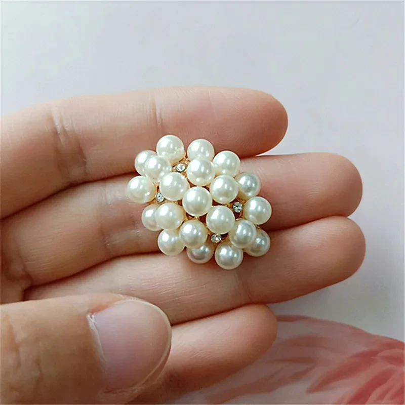 21mm*28mm Fashion Metal Alloy Crystal Rhinestone Pearl Connectors Charm Findings For Jewelry Making