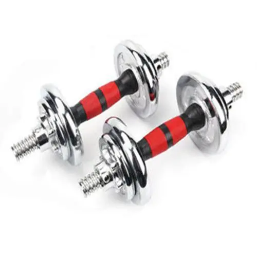 Adjustable Dumbbell Set, Dumbbell Barbell 3 in 1, Steel Dumbbells Pair with Connecting Rod Training Equipment