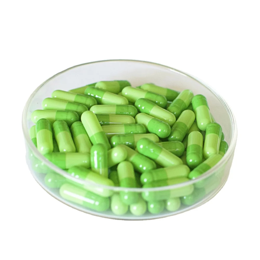 size000#00#0#1#2#3 fruit green bulk empty hard gelatin capsules