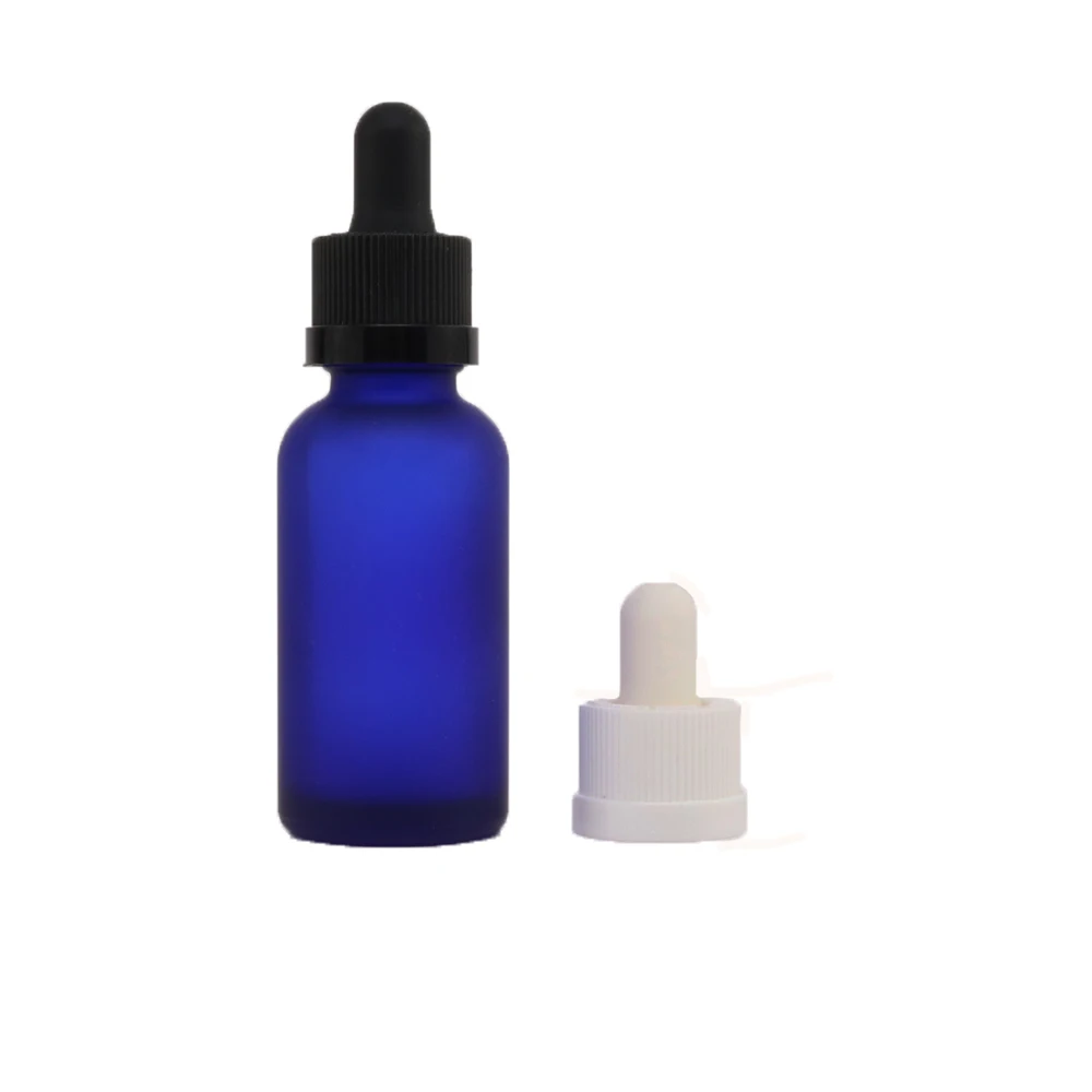 
Wholesale OEM 30ml glass frosted cobalt blue bottle for essential oil 