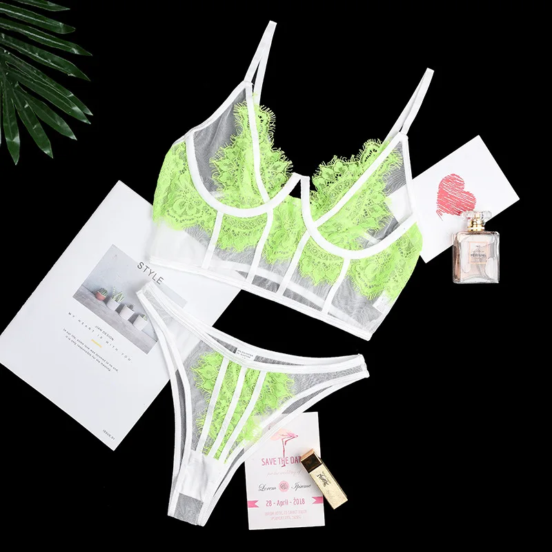 2021 весна и осень, новые товары, женский кружевной полый сексуальный комплект нижнего белья