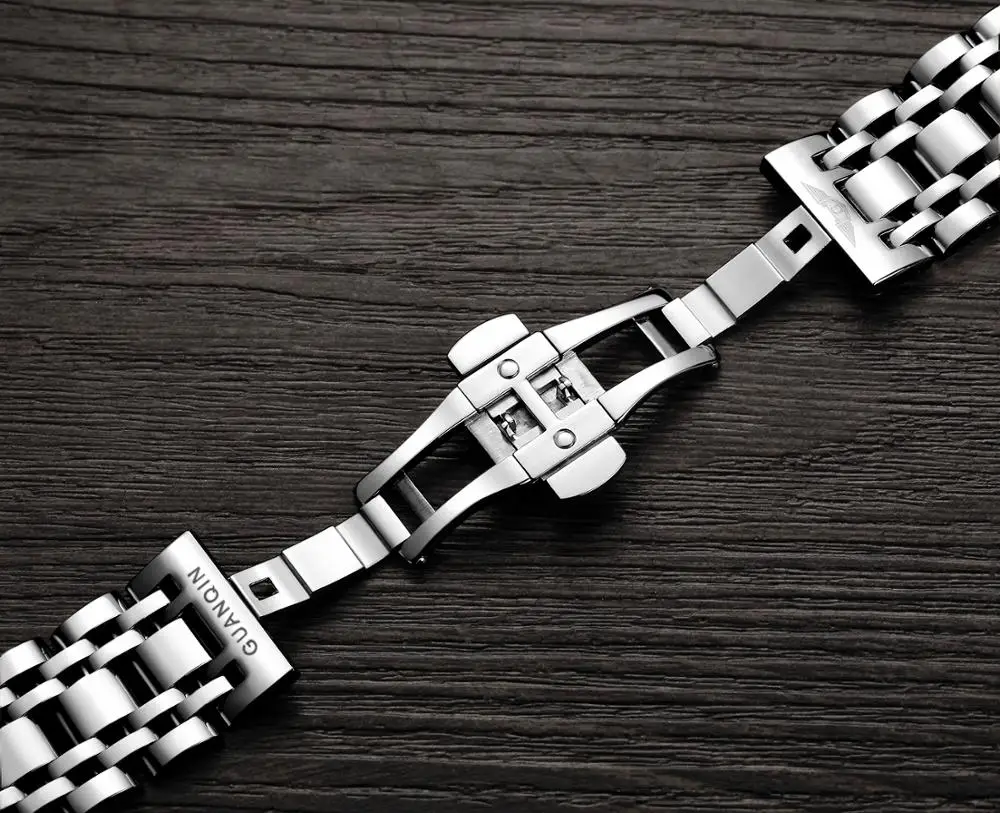 GuanQin automatic mechanical watches for men luminous waterproof watches wholesale automatic luxury wristwatches