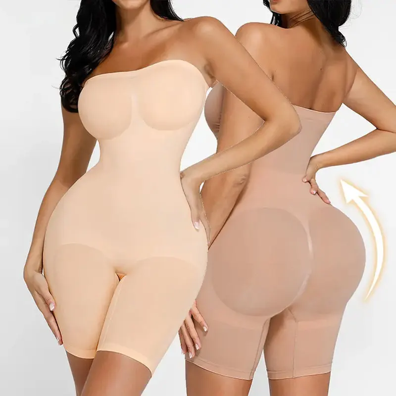 Wholesale Seamless Lady Hip Padding Shapewear Custom Backless Tummy Control Slimming Body Shapewear Bodysuit Shapewear For Women