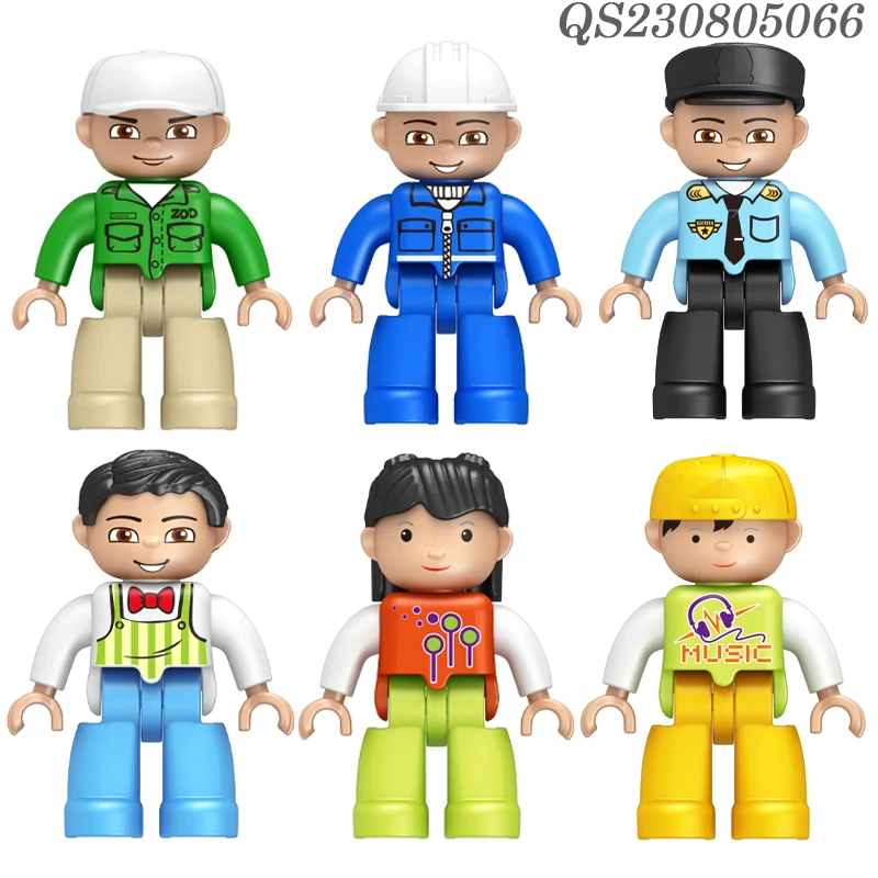 QS High Quality Mini Cartoon Figures Kids Educational Variable Style Plastic Building Blocks Doll Toys For Children Funny Gift