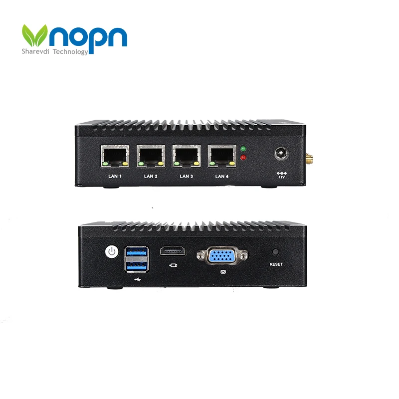 Industrial pfsense hardware 4 X Gigabit LAN fanless firewall mini pc for Small Business (SMB) Network Use