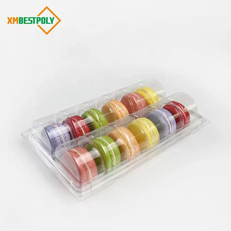 
12 Macarons Clear Plastic clamshell Custom Blister Tray 