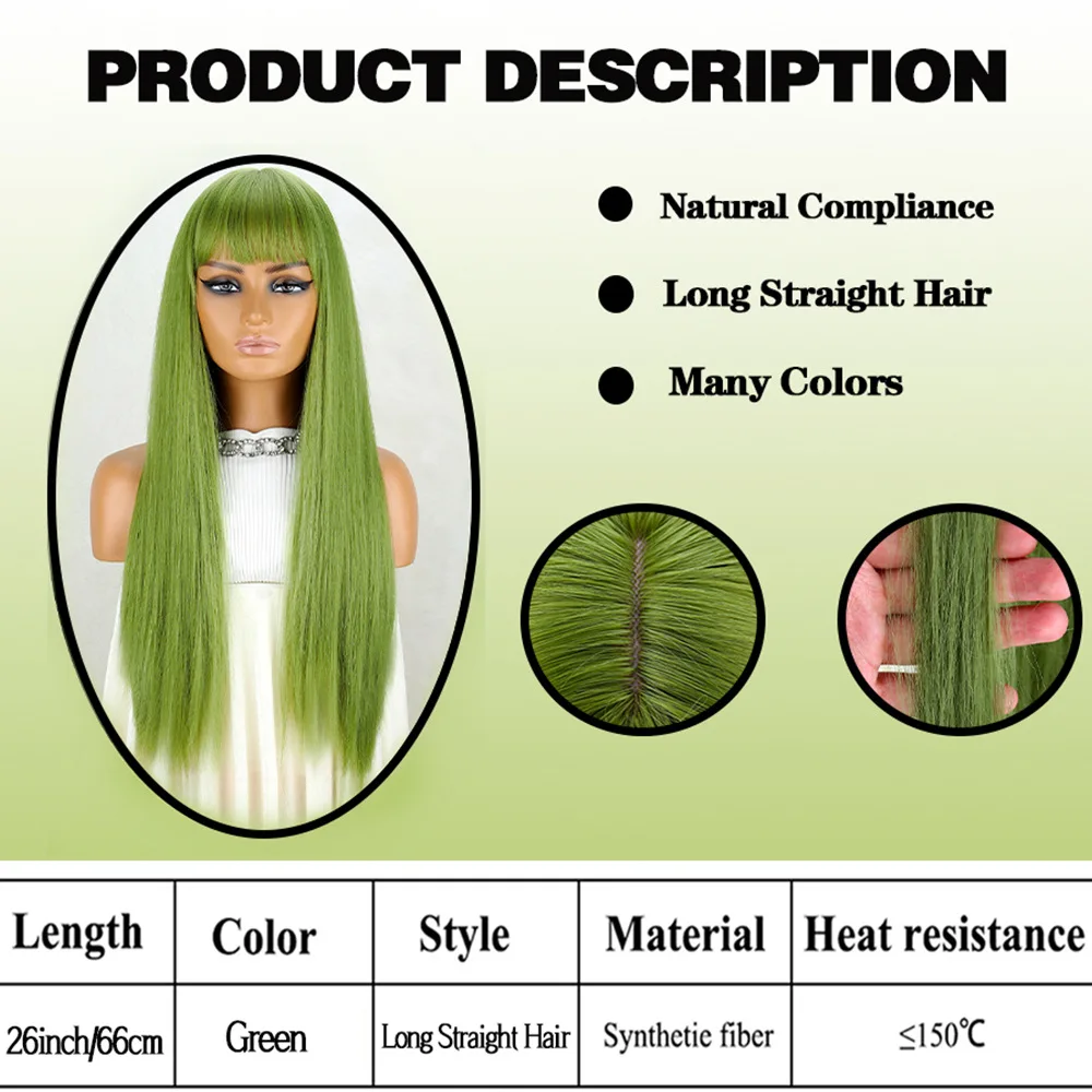Anxin Blend Wholesale Long Straight Synthetic Hair Wigs for Black Women